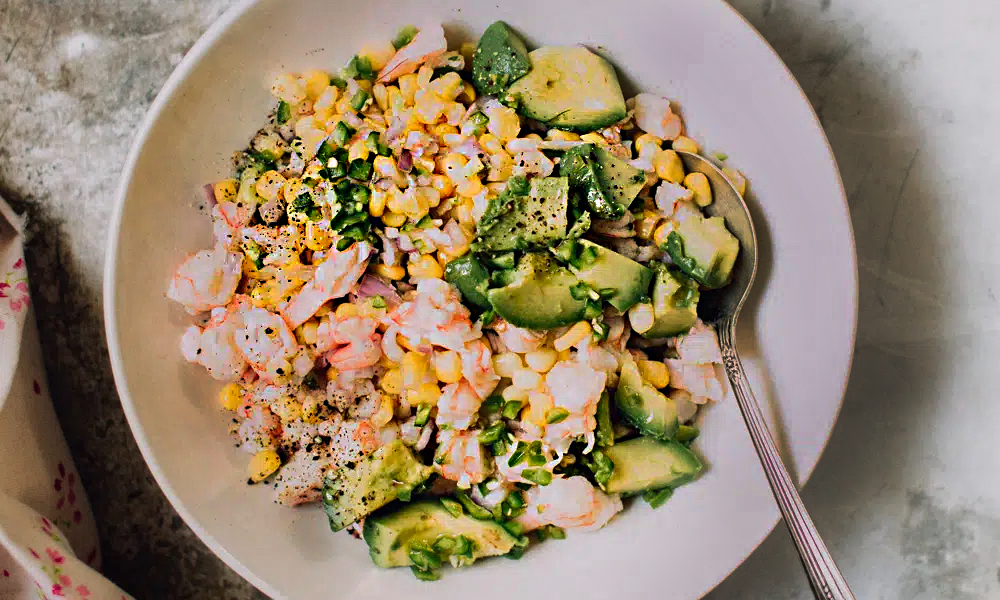 Shrimp, Corn, and Avocado Ceviche